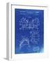 PP504-Faded Blueprint Vintage Football Shoulder Pads Patent Poster-Cole Borders-Framed Giclee Print