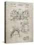 PP504-Sandstone Vintage Football Shoulder Pads Patent Poster-Cole Borders-Stretched Canvas