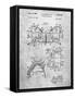 PP504-Slate Vintage Football Shoulder Pads Patent Poster-Cole Borders-Framed Stretched Canvas