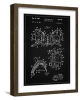 PP504-Vintage Black Vintage Football Shoulder Pads Patent Poster-Cole Borders-Framed Giclee Print