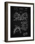 PP504-Vintage Black Vintage Football Shoulder Pads Patent Poster-Cole Borders-Framed Giclee Print