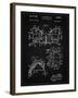 PP504-Vintage Black Vintage Football Shoulder Pads Patent Poster-Cole Borders-Framed Giclee Print