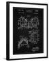 PP504-Vintage Black Vintage Football Shoulder Pads Patent Poster-Cole Borders-Framed Giclee Print