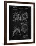 PP504-Vintage Black Vintage Football Shoulder Pads Patent Poster-Cole Borders-Framed Giclee Print