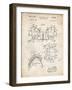 PP504-Vintage Parchment Vintage Football Shoulder Pads Patent Poster-Cole Borders-Framed Giclee Print