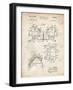 PP504-Vintage Parchment Vintage Football Shoulder Pads Patent Poster-Cole Borders-Framed Giclee Print