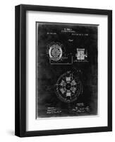 PP505-Black Grunge Tesla Alternating Motor Patent Poster-Cole Borders-Framed Giclee Print