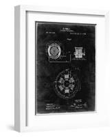 PP505-Black Grunge Tesla Alternating Motor Patent Poster-Cole Borders-Framed Giclee Print