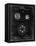PP505-Black Grunge Tesla Alternating Motor Patent Poster-Cole Borders-Framed Stretched Canvas