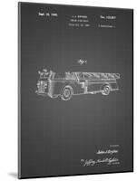 PP506-Black Grid Firetruck 1940 Patent Poster-Cole Borders-Mounted Giclee Print