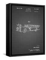 PP506-Black Grid Firetruck 1940 Patent Poster-Cole Borders-Framed Stretched Canvas