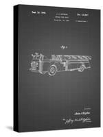 PP506-Black Grid Firetruck 1940 Patent Poster-Cole Borders-Stretched Canvas