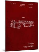 PP506-Burgundy Firetruck 1940 Patent Poster-Cole Borders-Mounted Giclee Print