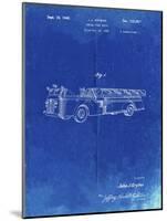 PP506-Faded Blueprint Firetruck 1940 Patent Poster-Cole Borders-Mounted Giclee Print