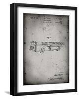 PP506-Faded Grey Firetruck 1940 Patent Poster-Cole Borders-Framed Giclee Print