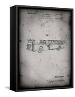PP506-Faded Grey Firetruck 1940 Patent Poster-Cole Borders-Framed Stretched Canvas
