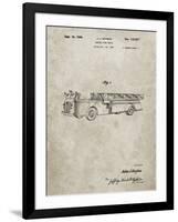 PP506-Sandstone Firetruck 1940 Patent Poster-Cole Borders-Framed Giclee Print