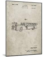 PP506-Sandstone Firetruck 1940 Patent Poster-Cole Borders-Mounted Giclee Print