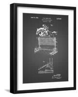 PP507-Black Grid Equestrian Training Oxer Patent Poster-Cole Borders-Framed Giclee Print