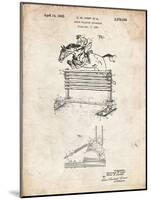 PP507-Vintage Parchment Equestrian Training Oxer Patent Poster-Cole Borders-Mounted Giclee Print