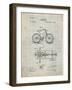 PP51-Antique Grid Parchment Bicycle Gearing 1894 Patent Poster-Cole Borders-Framed Giclee Print