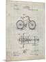 PP51-Antique Grid Parchment Bicycle Gearing 1894 Patent Poster-Cole Borders-Mounted Giclee Print