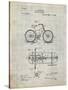PP51-Antique Grid Parchment Bicycle Gearing 1894 Patent Poster-Cole Borders-Stretched Canvas