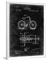 PP51-Black Grunge Bicycle Gearing 1894 Patent Poster-Cole Borders-Framed Premium Giclee Print