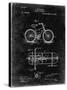 PP51-Black Grunge Bicycle Gearing 1894 Patent Poster-Cole Borders-Stretched Canvas