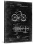 PP51-Black Grunge Bicycle Gearing 1894 Patent Poster-Cole Borders-Stretched Canvas