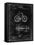 PP51-Black Grunge Bicycle Gearing 1894 Patent Poster-Cole Borders-Framed Stretched Canvas