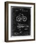 PP51-Black Grunge Bicycle Gearing 1894 Patent Poster-Cole Borders-Framed Giclee Print