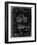 PP51-Black Grunge Bicycle Gearing 1894 Patent Poster-Cole Borders-Framed Giclee Print