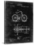 PP51-Black Grunge Bicycle Gearing 1894 Patent Poster-Cole Borders-Stretched Canvas