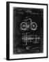 PP51-Black Grunge Bicycle Gearing 1894 Patent Poster-Cole Borders-Framed Giclee Print