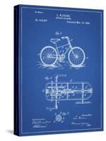 PP51-Blueprint Bicycle Gearing 1894 Patent Poster-Cole Borders-Stretched Canvas