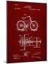 PP51-Burgundy Bicycle Gearing 1894 Patent Poster-Cole Borders-Mounted Giclee Print