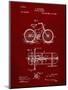 PP51-Burgundy Bicycle Gearing 1894 Patent Poster-Cole Borders-Mounted Premium Giclee Print