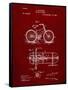 PP51-Burgundy Bicycle Gearing 1894 Patent Poster-Cole Borders-Framed Stretched Canvas