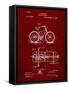 PP51-Burgundy Bicycle Gearing 1894 Patent Poster-Cole Borders-Framed Stretched Canvas