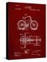 PP51-Burgundy Bicycle Gearing 1894 Patent Poster-Cole Borders-Stretched Canvas