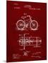 PP51-Burgundy Bicycle Gearing 1894 Patent Poster-Cole Borders-Mounted Premium Giclee Print