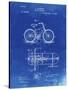 PP51-Faded Blueprint Bicycle Gearing 1894 Patent Poster-Cole Borders-Stretched Canvas