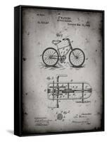 PP51-Faded Grey Bicycle Gearing 1894 Patent Poster-Cole Borders-Framed Stretched Canvas