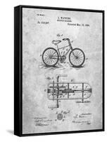 PP51-Slate Bicycle Gearing 1894 Patent Poster-Cole Borders-Framed Stretched Canvas