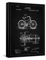 PP51-Vintage Black Bicycle Gearing 1894 Patent Poster-Cole Borders-Framed Stretched Canvas