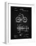 PP51-Vintage Black Bicycle Gearing 1894 Patent Poster-Cole Borders-Framed Giclee Print