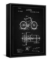 PP51-Vintage Black Bicycle Gearing 1894 Patent Poster-Cole Borders-Framed Stretched Canvas