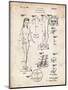 PP512-Vintage Parchment Barbie Doll Original Patent Poster-Cole Borders-Mounted Giclee Print