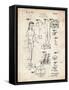 PP512-Vintage Parchment Barbie Doll Original Patent Poster-Cole Borders-Framed Stretched Canvas